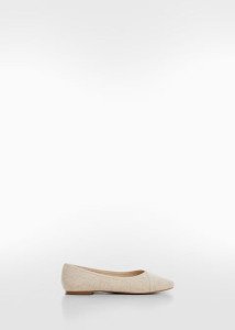 Mango linen ballet flats 